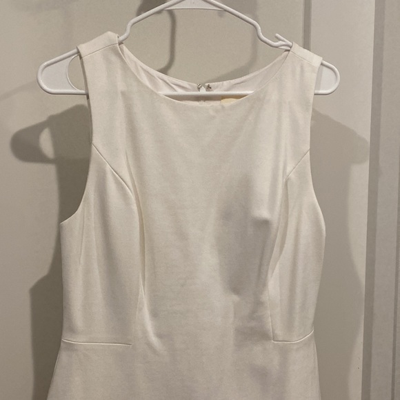 Maeve Anthropologie dress size 10 white, champagne, black trim - Picture 2 of 9